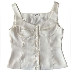 Cream SleevelessTop